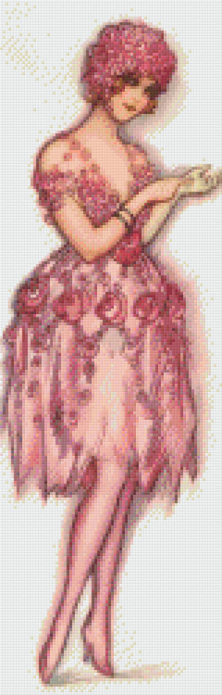Woman In Pink Ten [10] Baseplate PixelHobby Mini-mosaic Art Kit